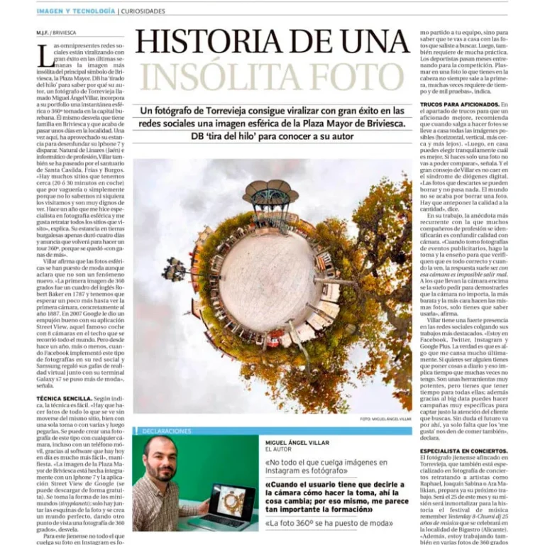 Tiny Planet entrevista en el diario de Burgos